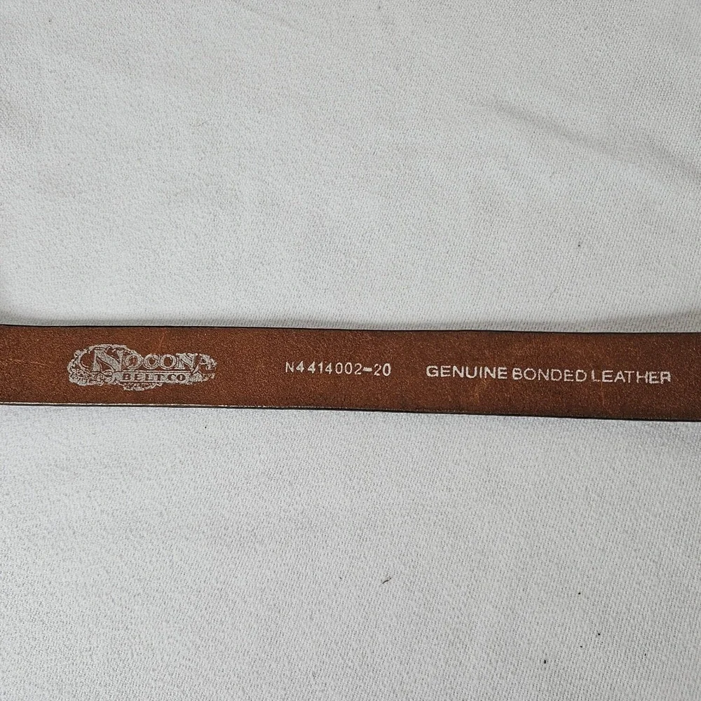 Nocona Belt‎ Co Kids Western Horse Landscape Embossed Leather Belt Size 20 22